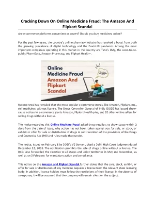cracking down on online medicine fraud the amazon