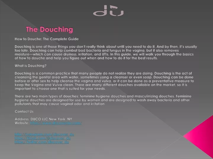 the douching