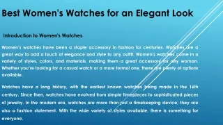 Women's Watches for an Elegant Looks