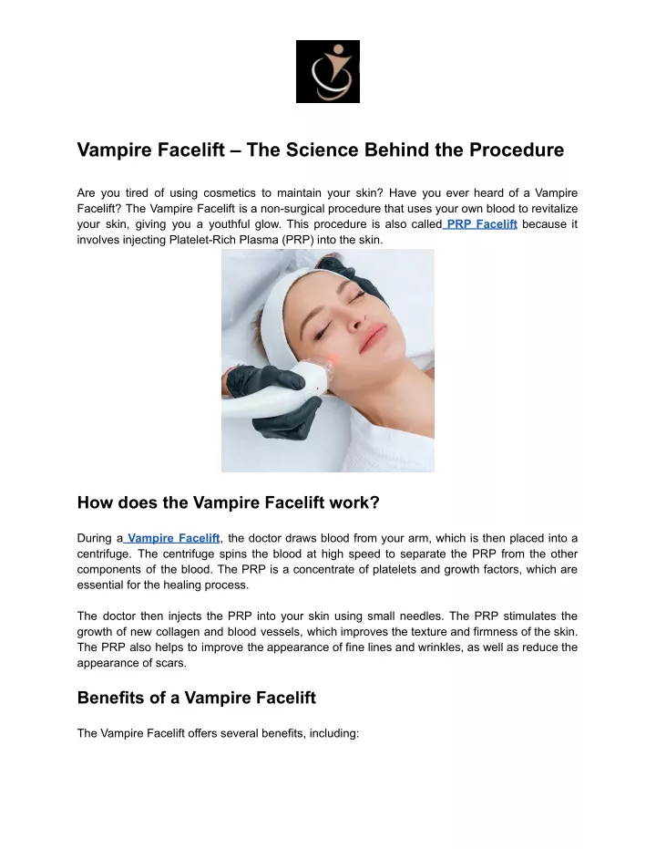 vampire facelift the science behind the procedure