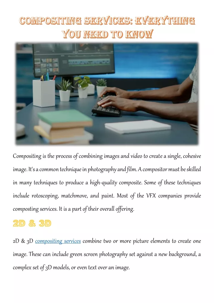 compositing is the process of combining images