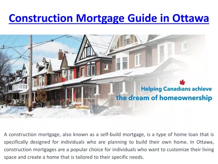 construction mortgage guide in ottawa