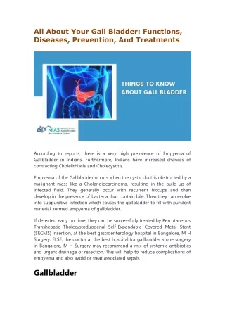 All About Your Gall Bladder