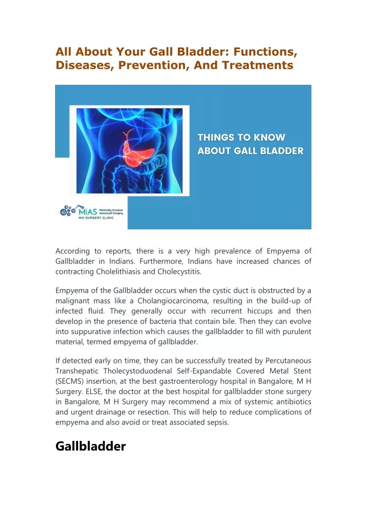 all about your gall bladder functions diseases