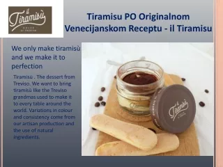 Tiramisu PO Originalnom Venecijanskom Receptu - il Tiramisu