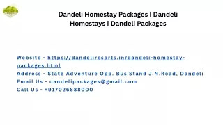 Dandeli Homestay Packages | Dandeli Homestays | Dandeli Packages