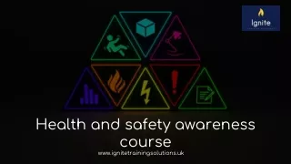 Health and safety awareness course