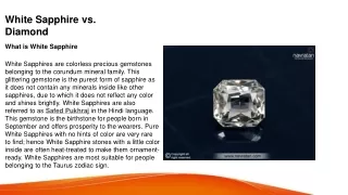 Difference Between White Sapphire vs. Diamond