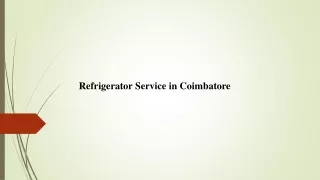 Refrigerator Service in Coimbatore