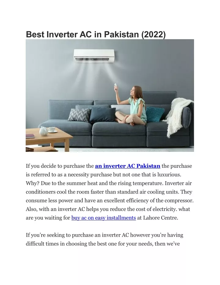 best inverter ac in pakistan 2022