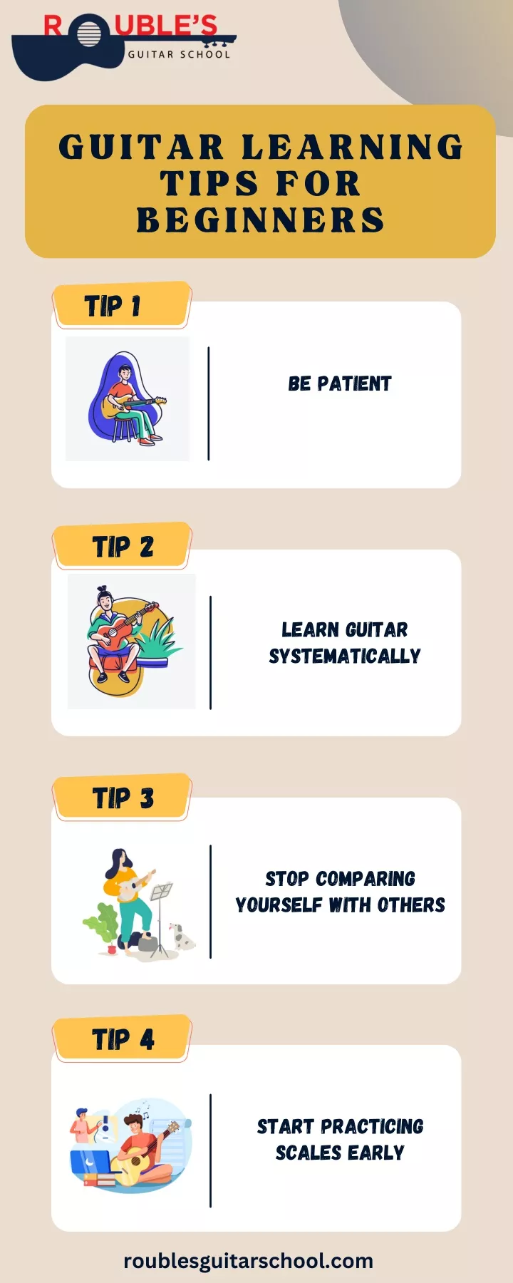 guitar learning tips for beginners