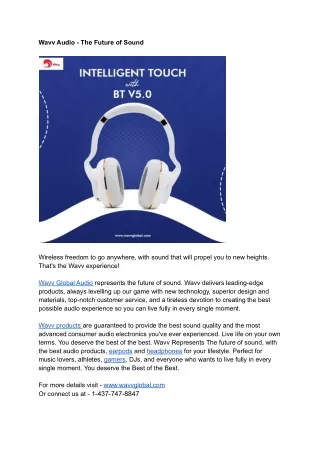 wavv audio the future of sound