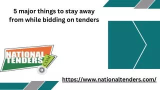 5 major things to stay away from while bidding on tenders