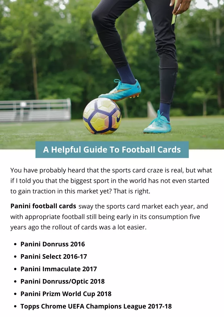 a helpful guide to football cards
