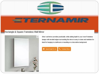 Smart bathroom mirror, Backlit bathroom mirror - Eternamirror.com