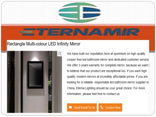 Led bathroom mirror, Frameless bathroom mirror - Eternamirror.com