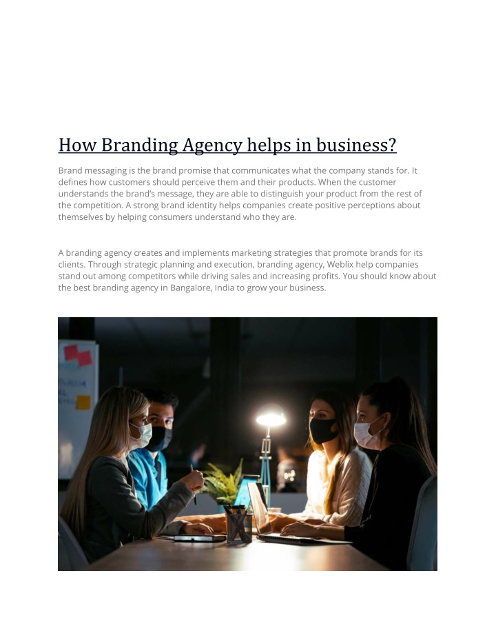 how branding agency helps in business