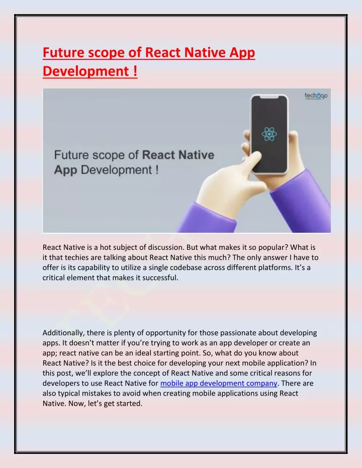 future scope of react native app development