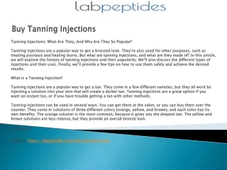 Buy Tanning Injections