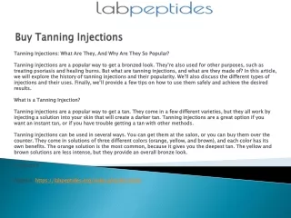 buy tanning injections