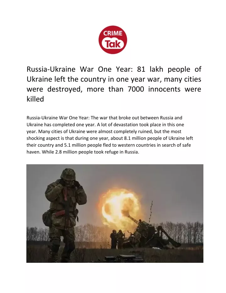 russia ukraine war one year 81 lakh people