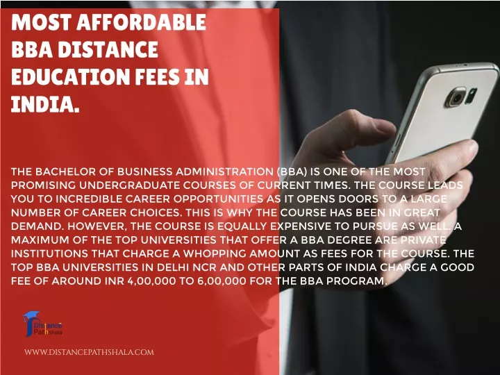 most affordable bba distance education fees