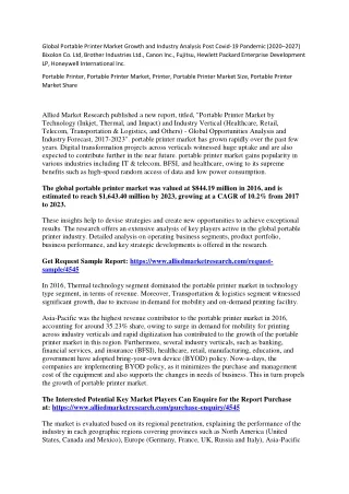 global portable printer market growth
