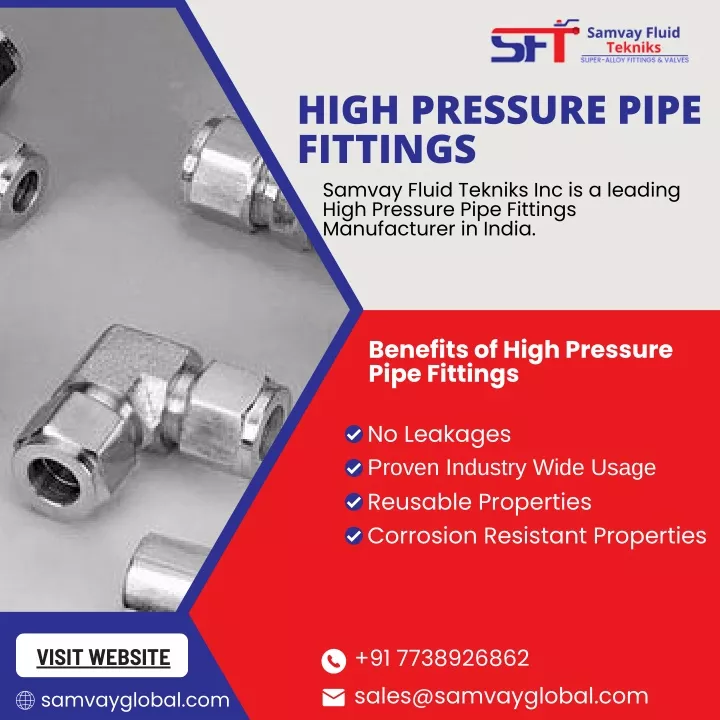 high pressure pipe fittings samvay fluid tekniks