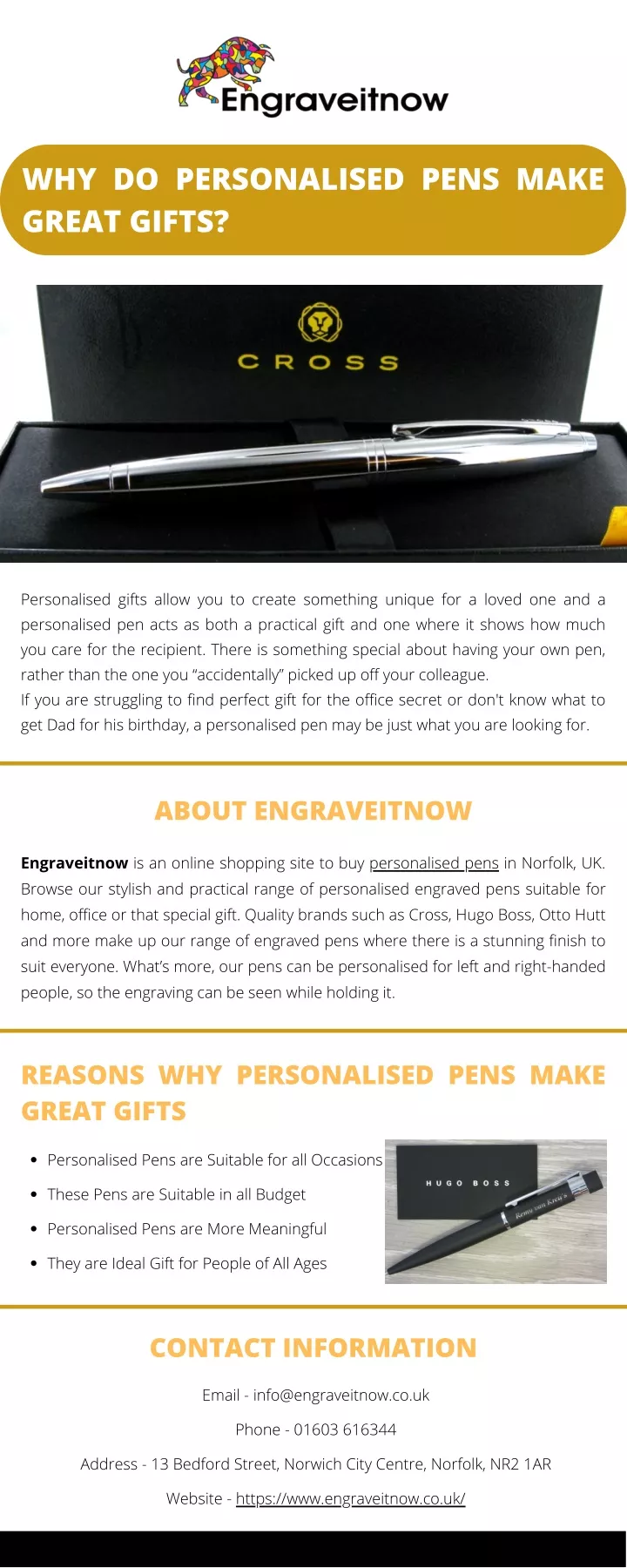 why do personalised pens make great gifts