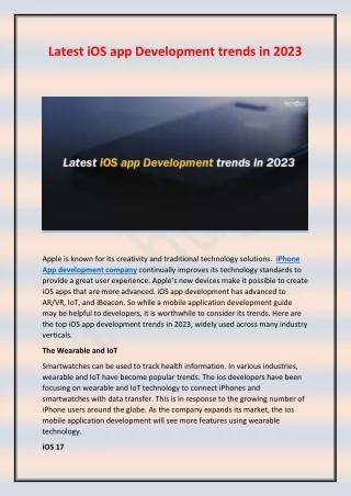 latest ios app development trends in 2023