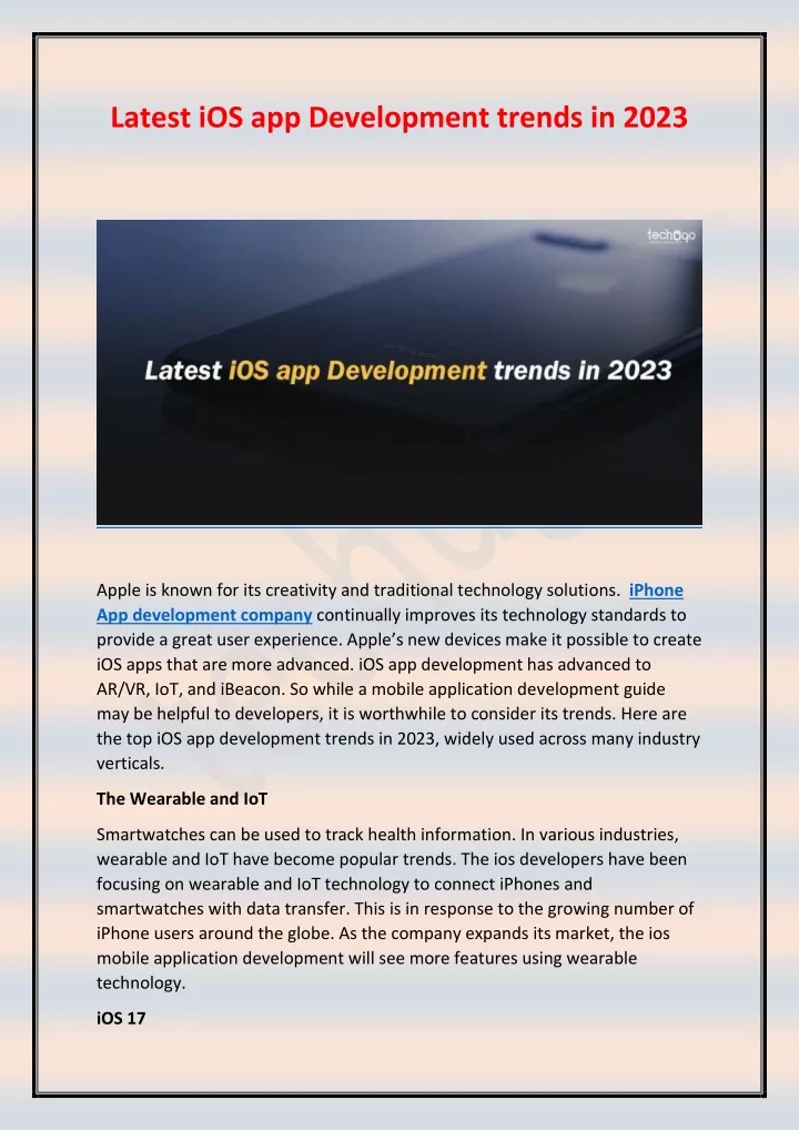 latest ios app development trends in 2023