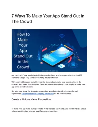 7 ways to make your app stand out in the crowd