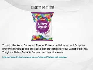 Trishul Ultra Wash Detergent Powder