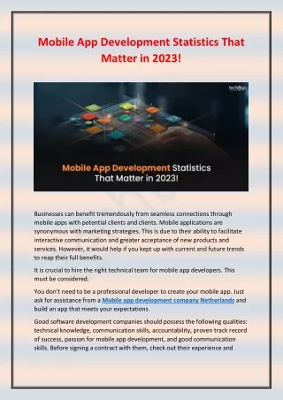 mobile app development statistics that matter