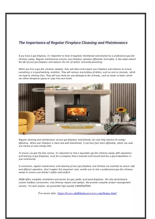 The Importance of Regular Fireplace Cleaning and Maintenance