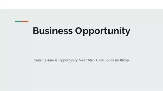 Business Opportunity