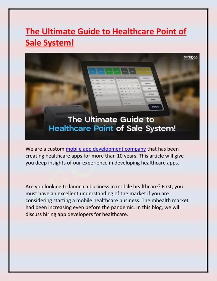 the ultimate guide to healthcare point of sale