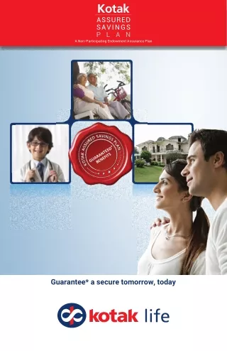 E-Brochure For Kotak Assured Savings Plan - Kotak Life