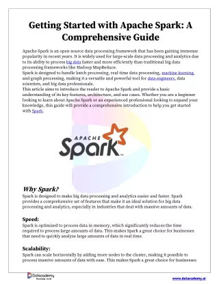 Getting Started with Apache Spark