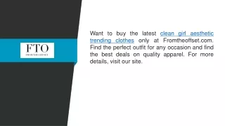 Clean Girl Aesthetic Trending Clothes  Fromtheoffset.com