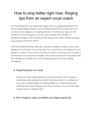 how to sing better right now singing tips from