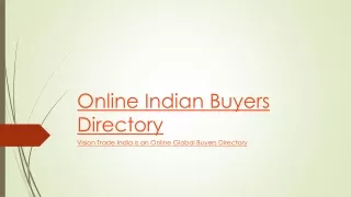 Online Indian Buyers Directory Feb 2023