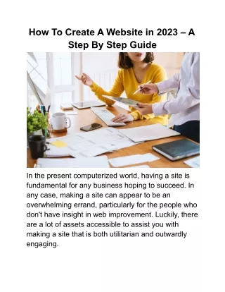 how to create a website in 2023 a step by step