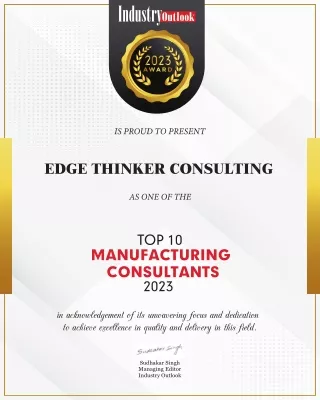 Edgethinker Consulting has received the award.