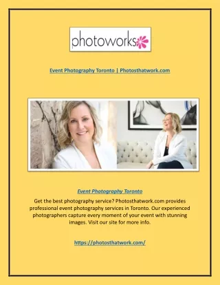 Event Photography Toronto | Photosthatwork.com