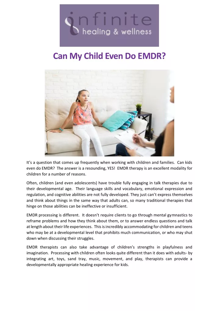 can my child even do emdr