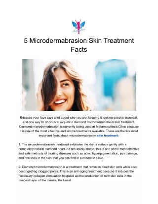 5 Microdermabrasion Skin Treatment Facts