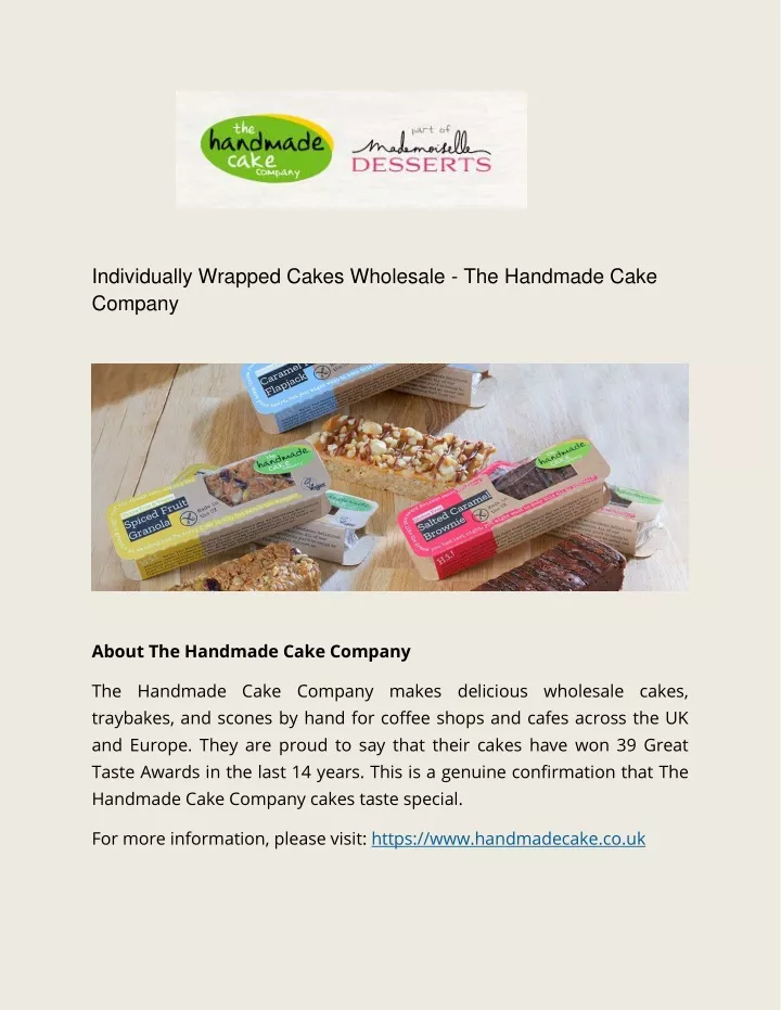 individually wrapped cakes wholesale the handmade