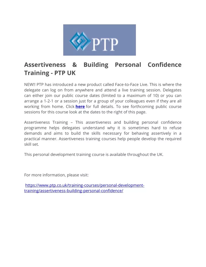 assertiveness building personal confidence
