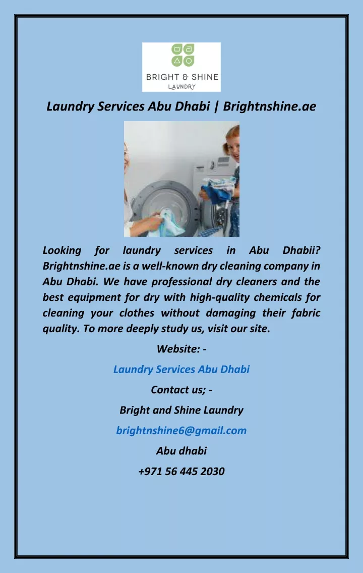 laundry services abu dhabi brightnshine ae